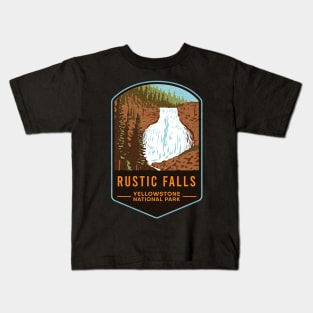 Rustic Falls Yellowstone National Park Kids T-Shirt